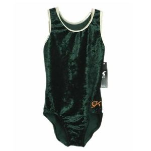 GK Elite Gymnastics Leotard Evergreen Velvet AXS